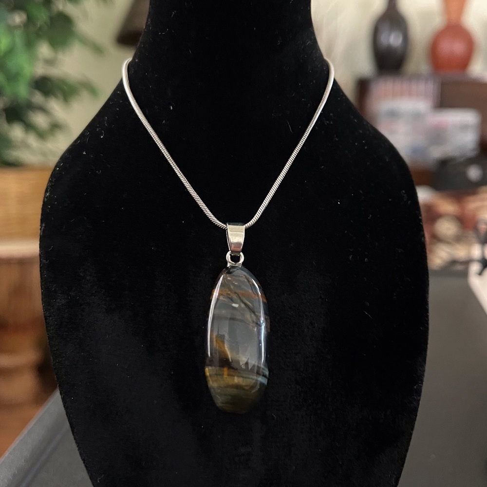 Genuine Blue Tigers Eye Necklace